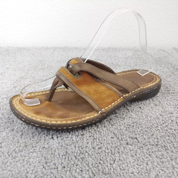 Ugg Matala Sandals Womens Size 7 Shoe Brown Shearling Lined Flip Flop Thong 5701 - Picture 4 of 8